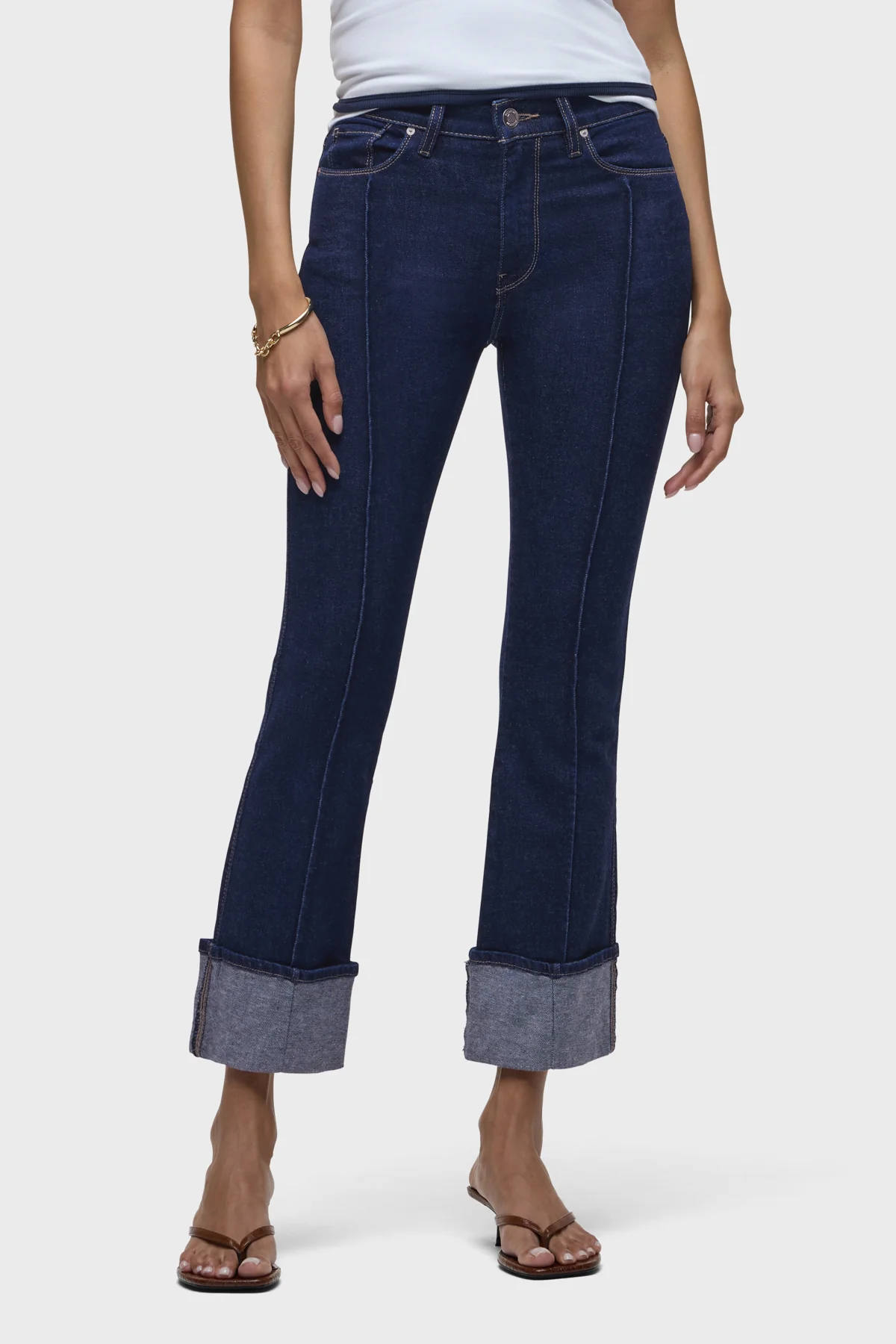 Barbara Pintucked Cuffed Bootcut Crop - Image 2
