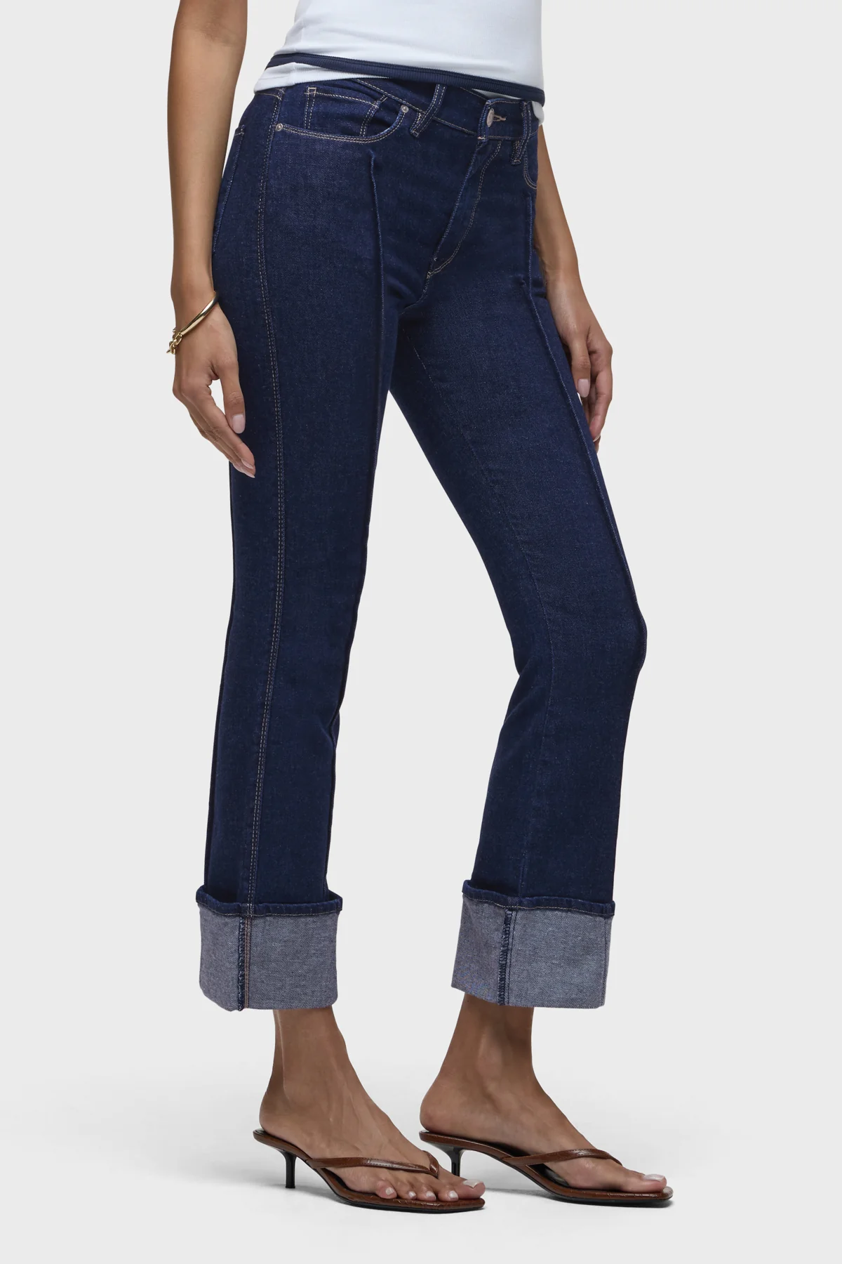 Barbara Pintucked Cuffed Bootcut Crop - Image 3