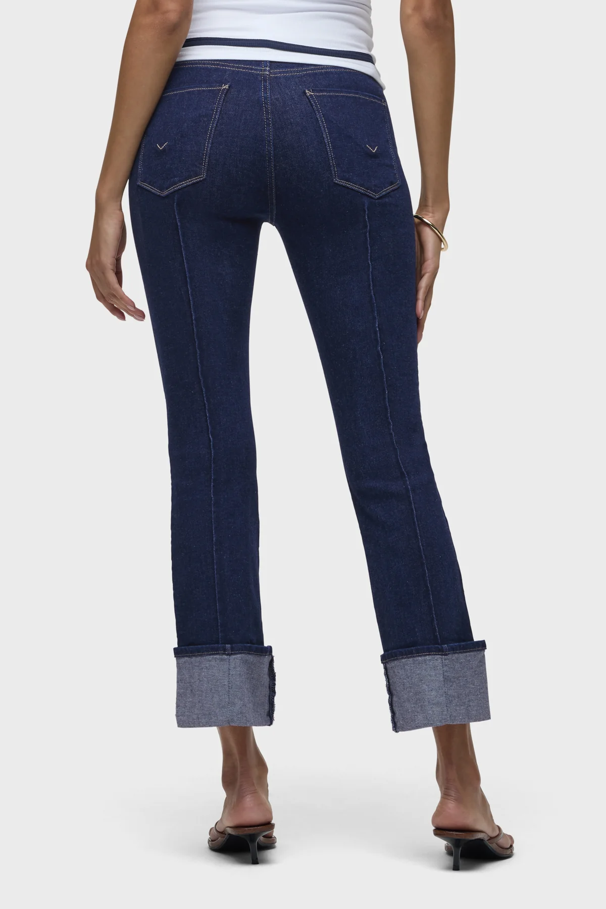 Barbara Pintucked Cuffed Bootcut Crop - Image 4