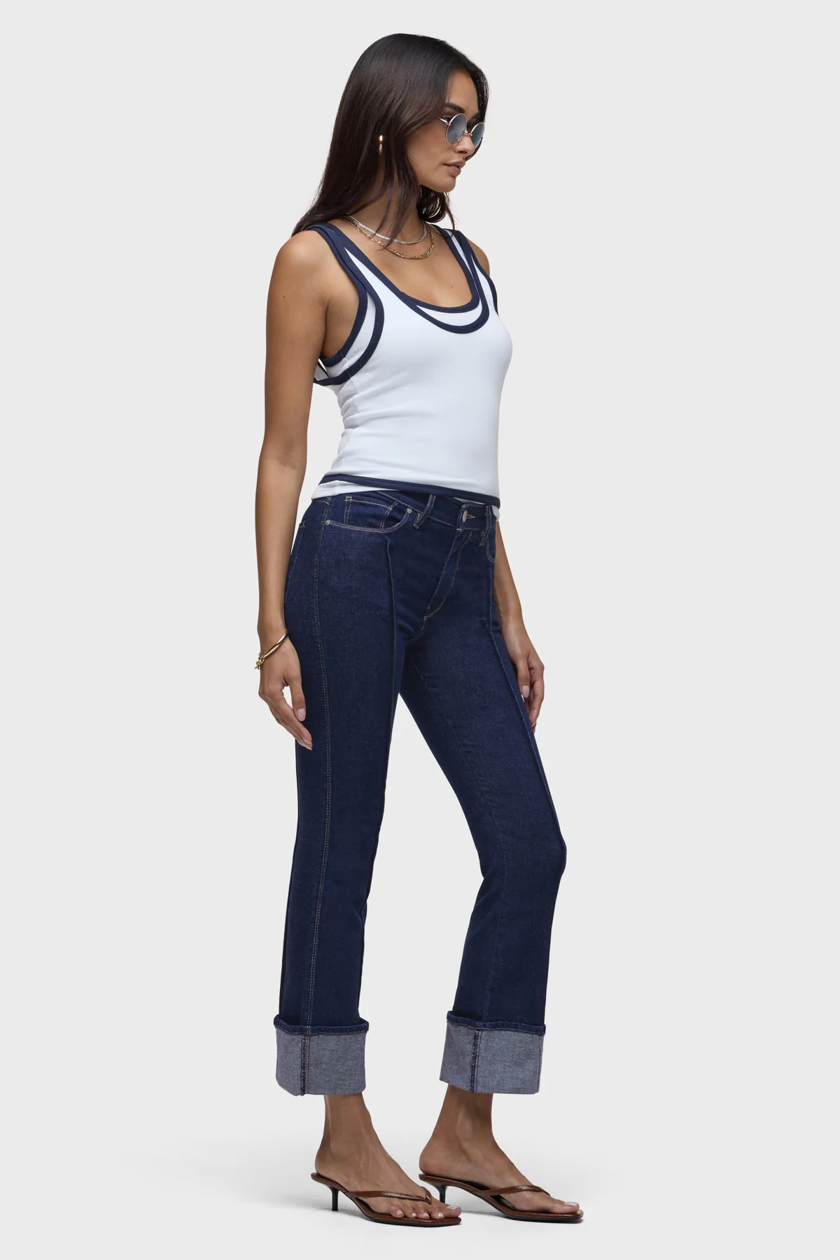 Barbara Pintucked Cuffed Bootcut Crop - Image 7