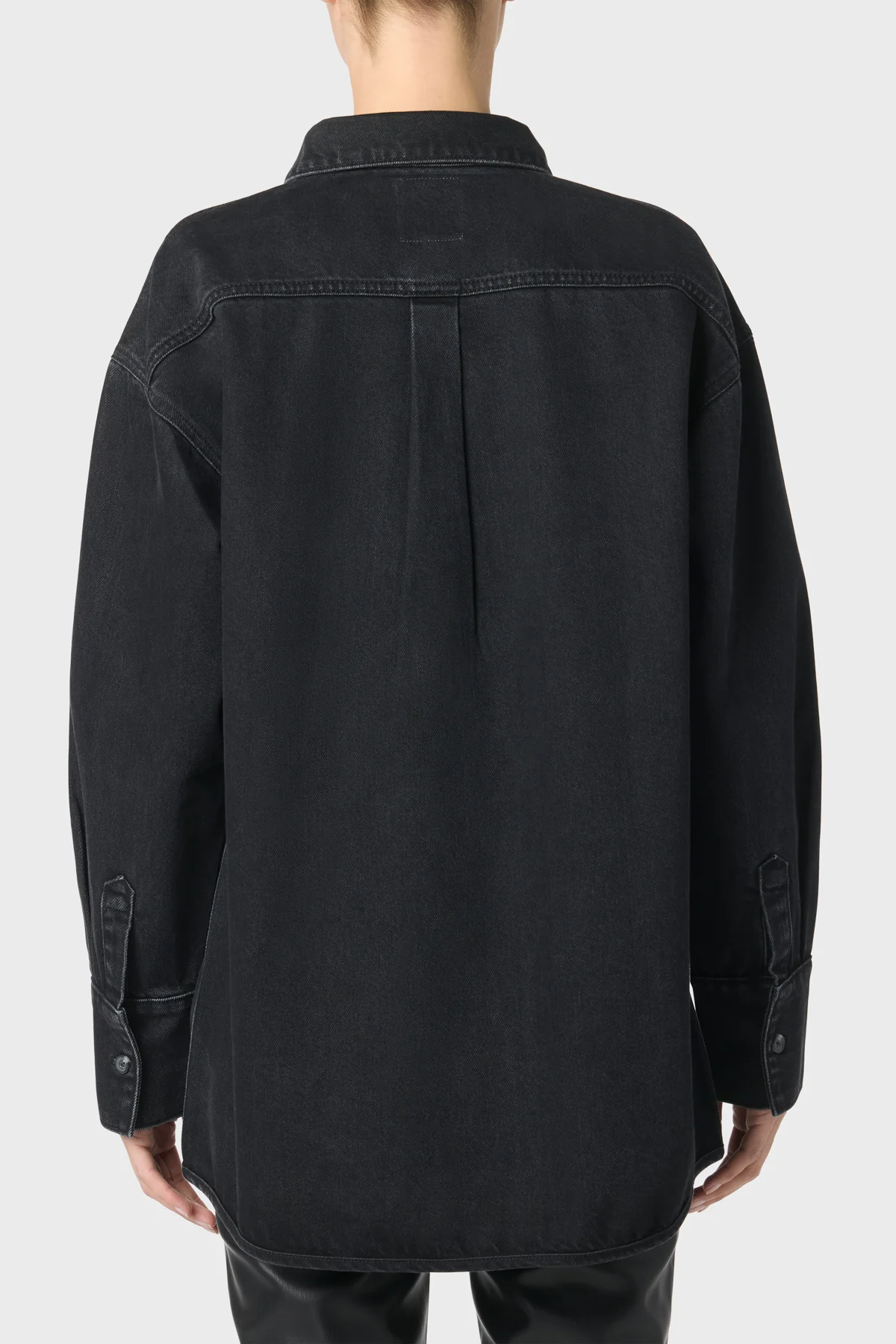 Denim Shirt With Hem Detail - Image 3