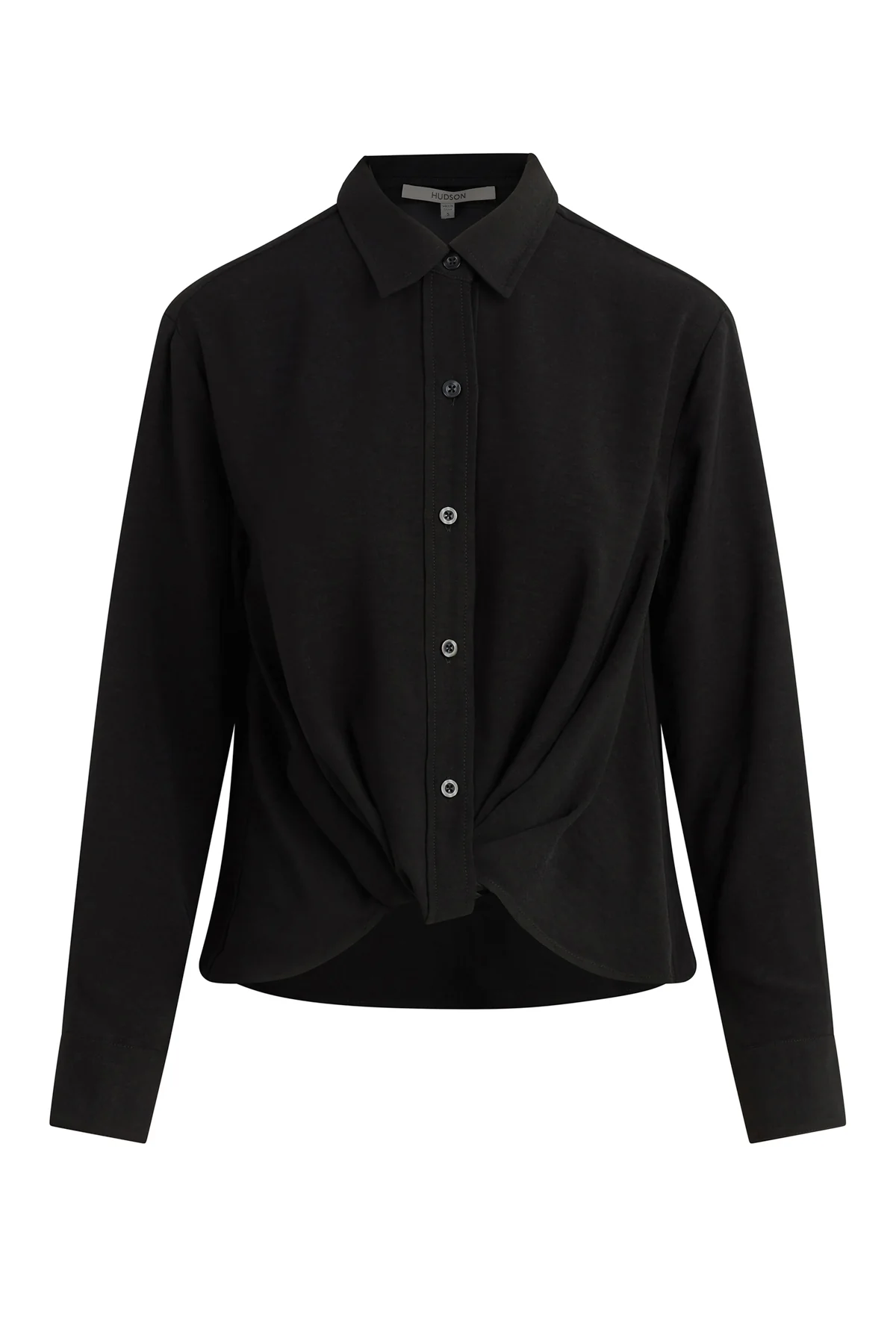 Long Sleeve Knotted Button Down Shirt - Image 6