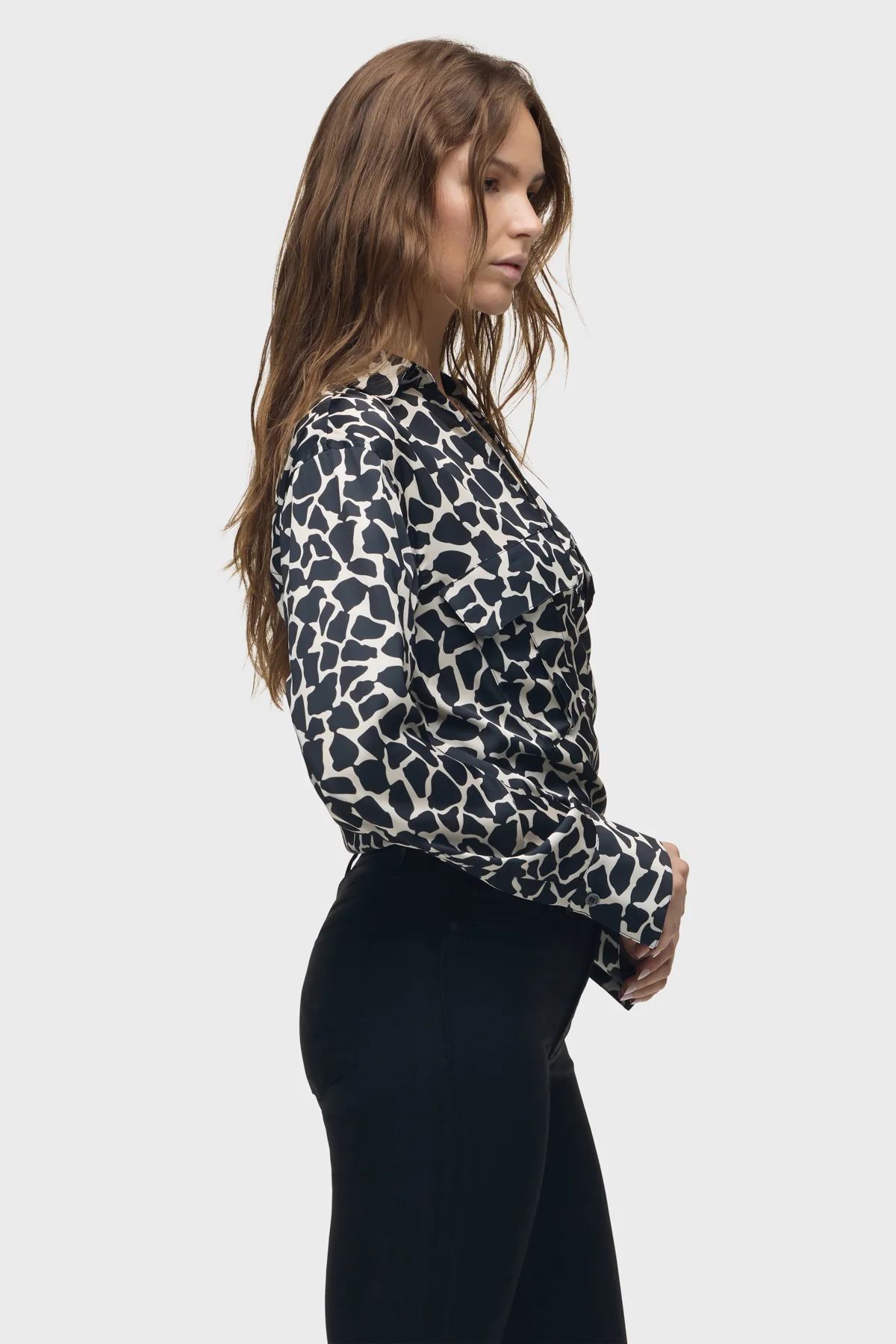 Long Sleeve Wrap Shirt - Image 2