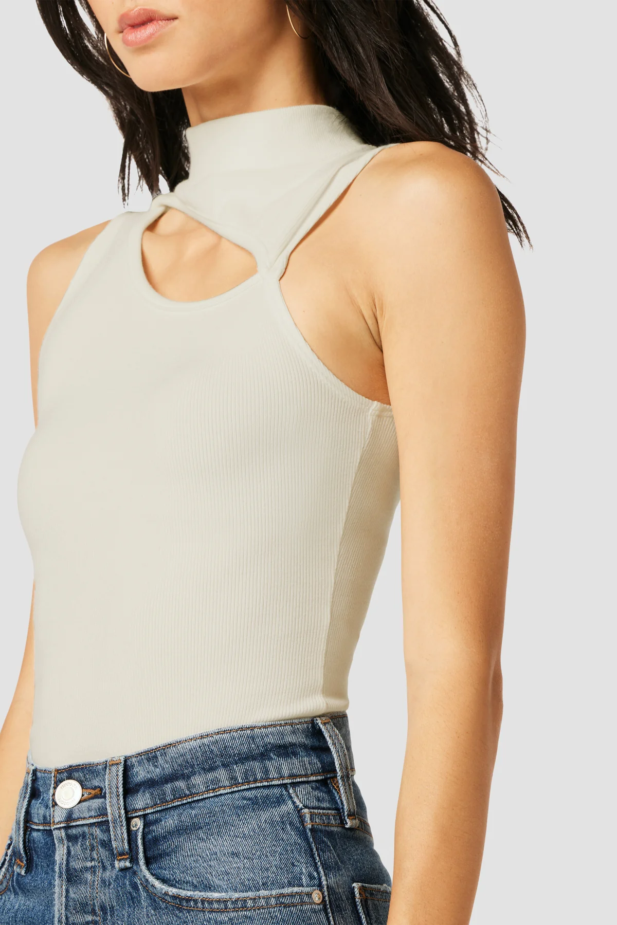 Mock Neck Cut Out Tank - Image 4