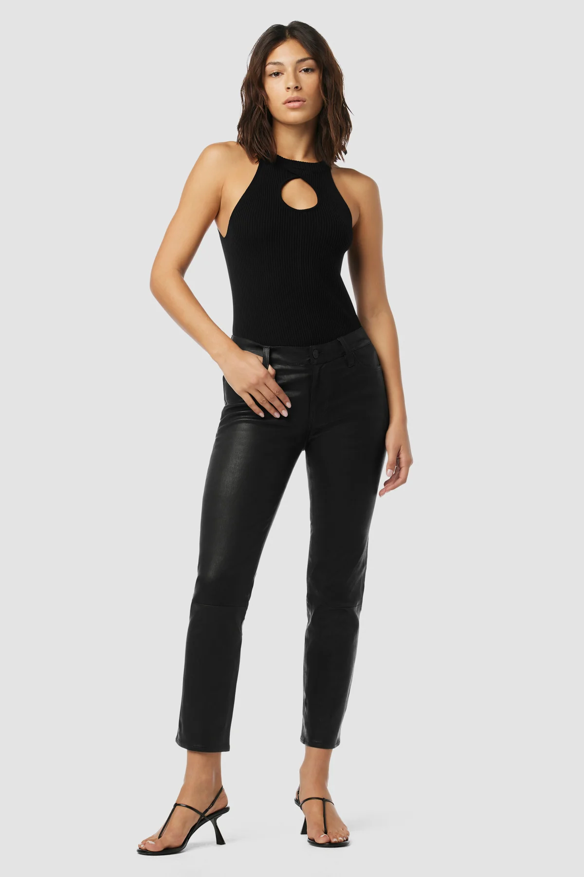 Mock Neck Keyhole Racer Tank - Image 5