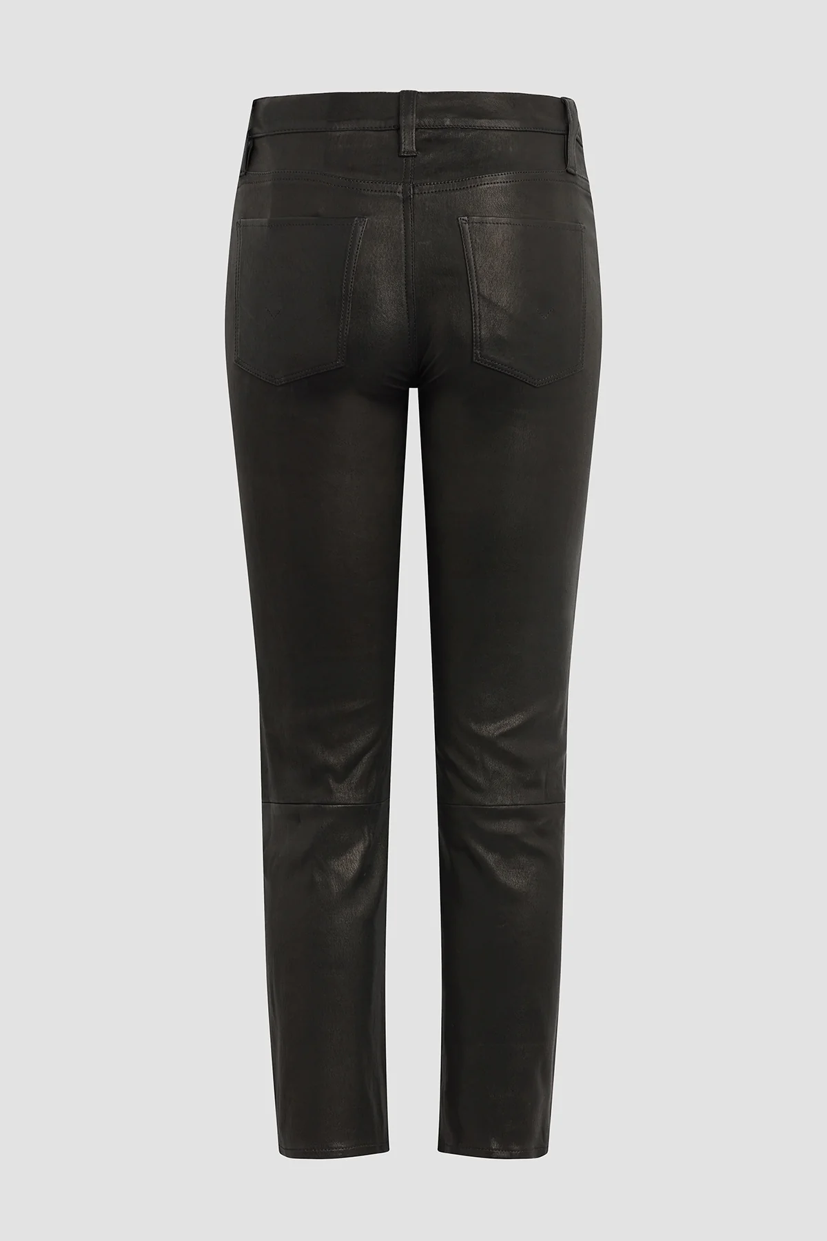 Nico Mid-Rise Straight Leather Crop Pant - Image 9