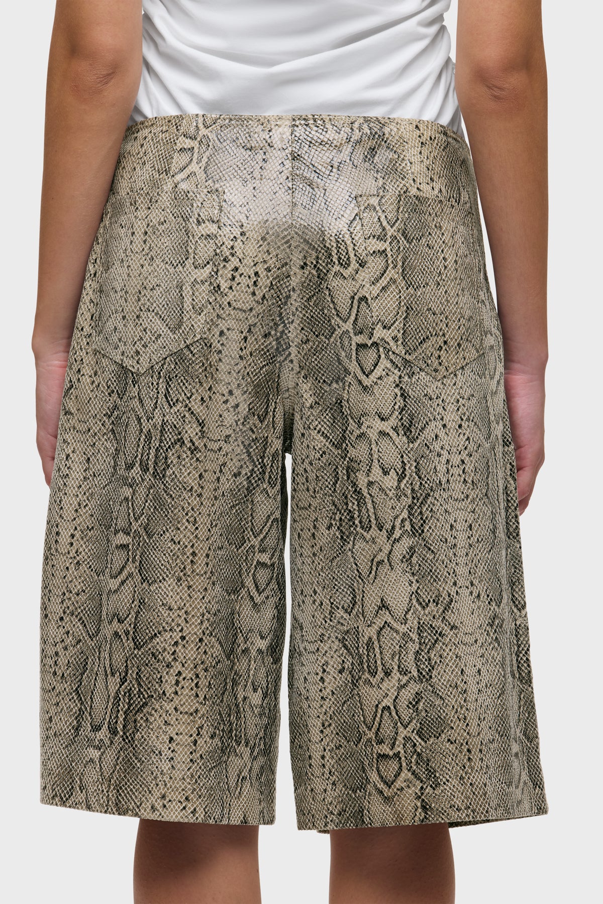 Leather Pleated Trouser Short - Image 5