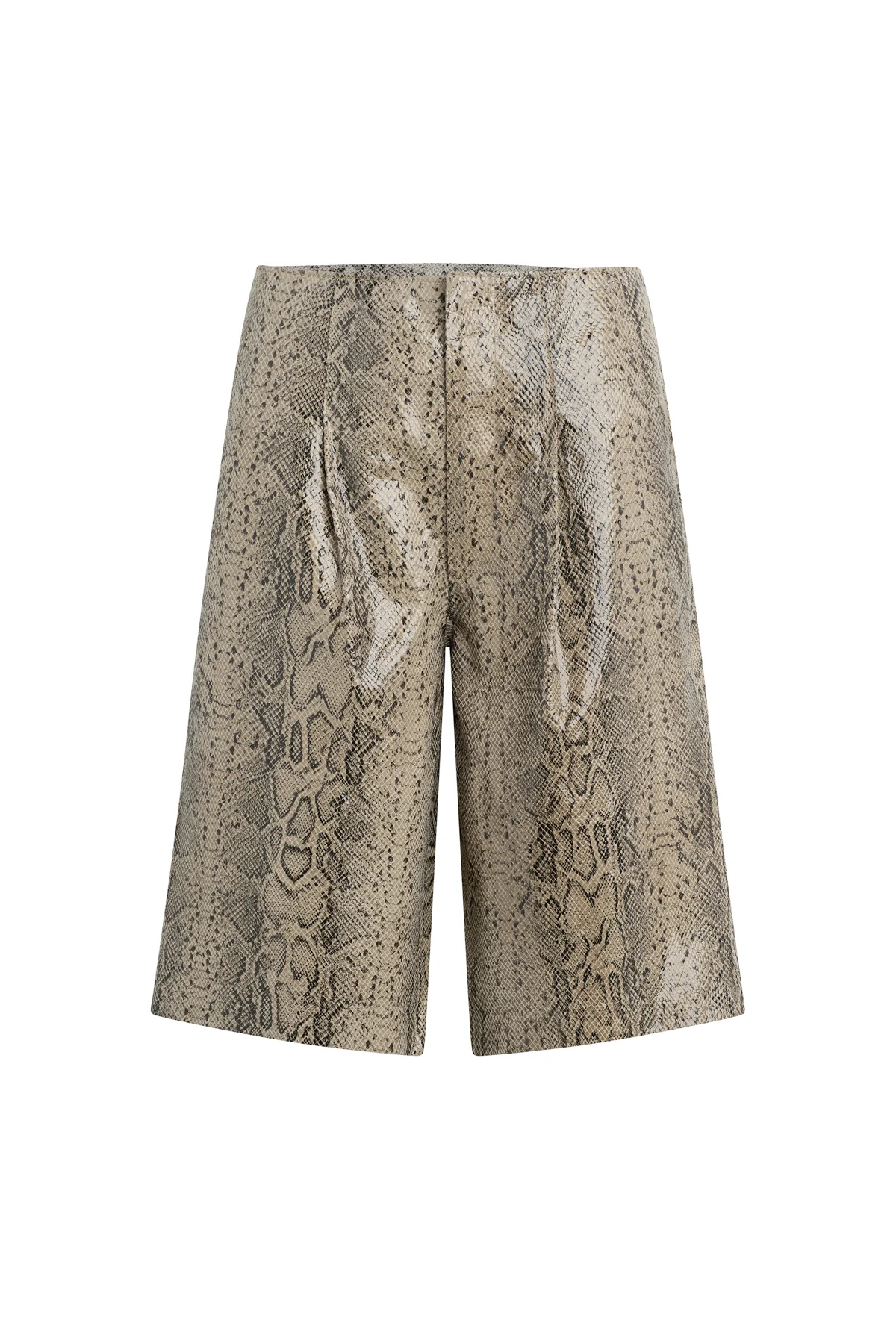 Leather Pleated Trouser Short - Image 9