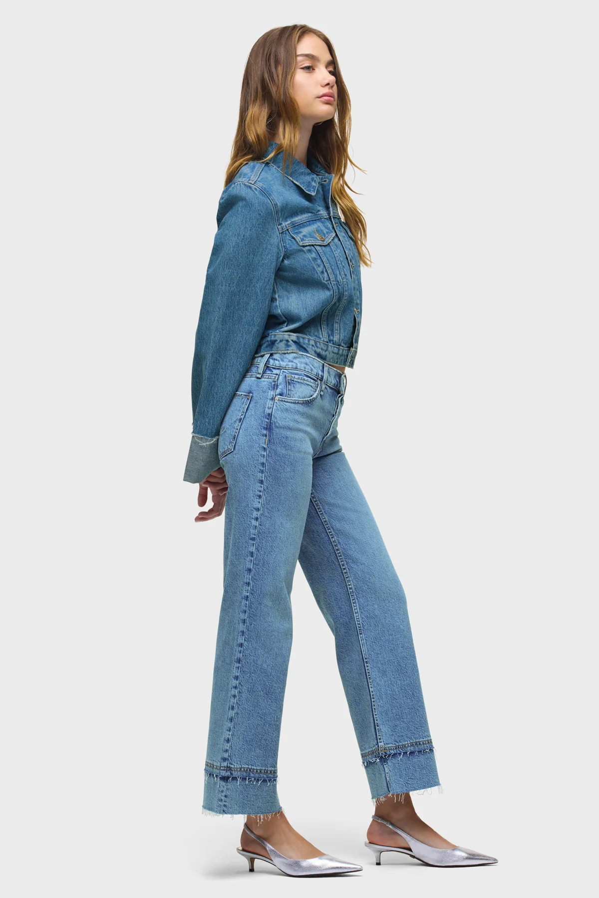 Rosie Wide Leg Ankle Raw Hem - Image 6