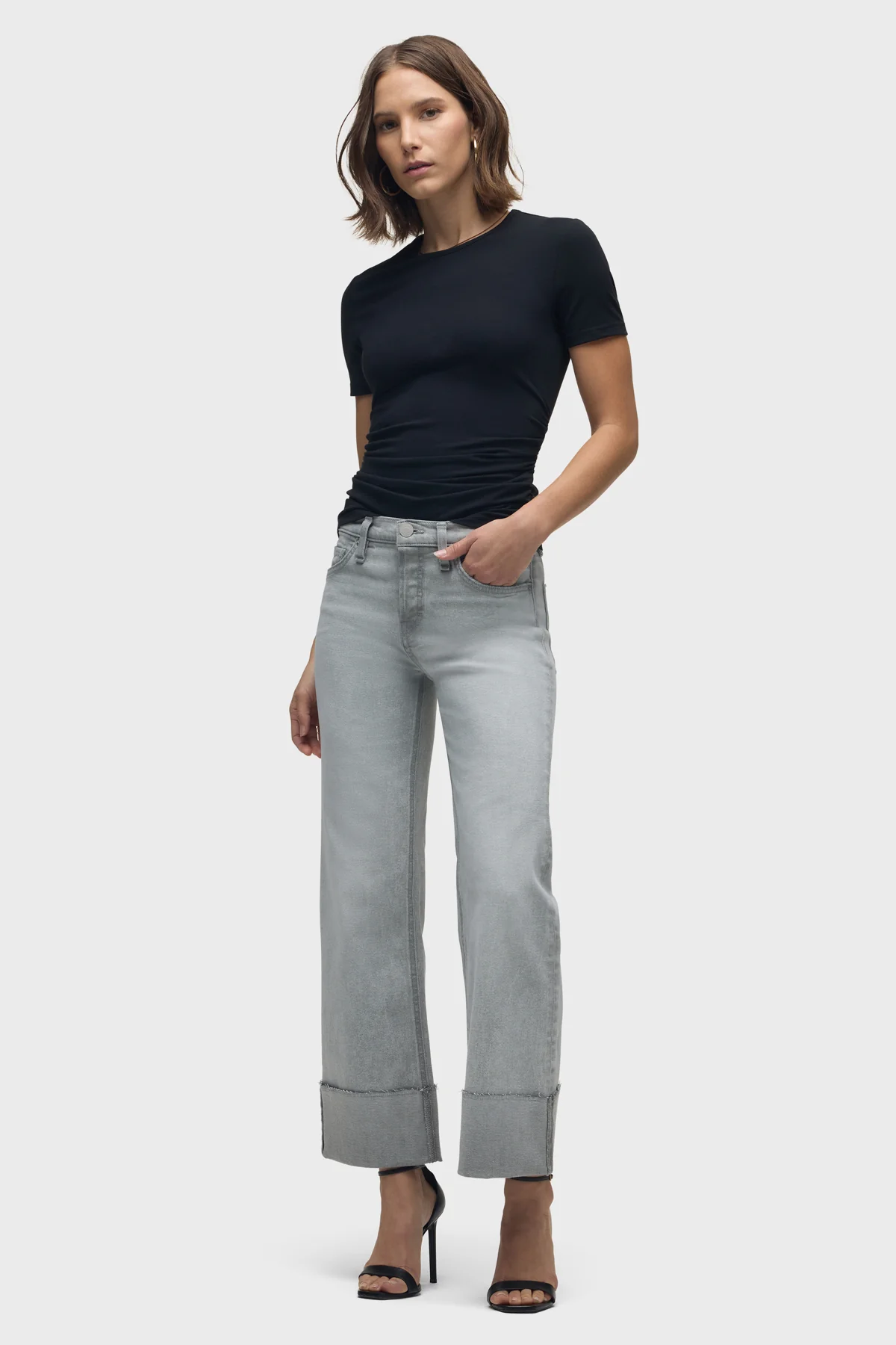 Rosie High-Rise Wide Leg Jean With Cuff - Image 6