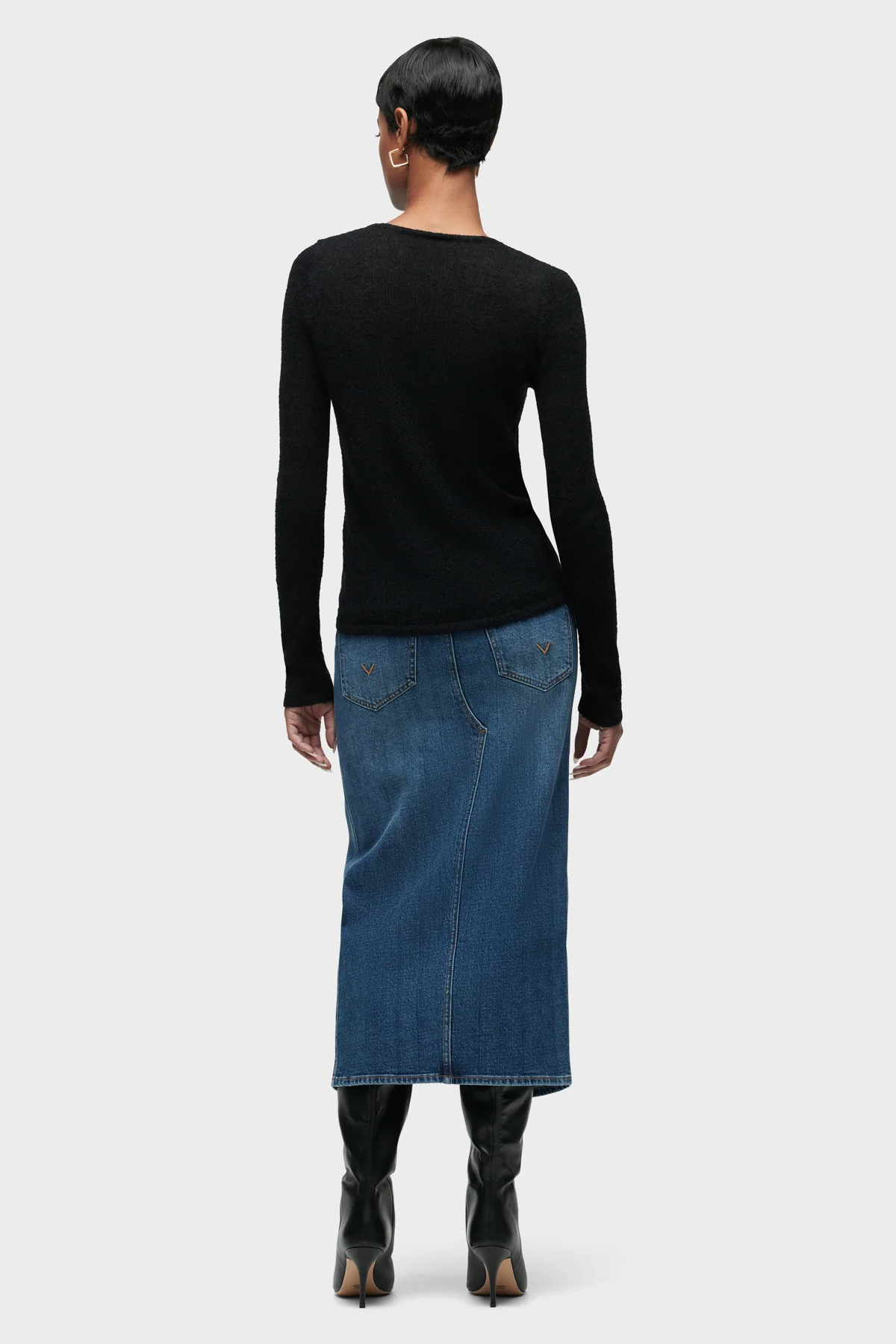 Ruched Long Sleeve Sweater - Image 6