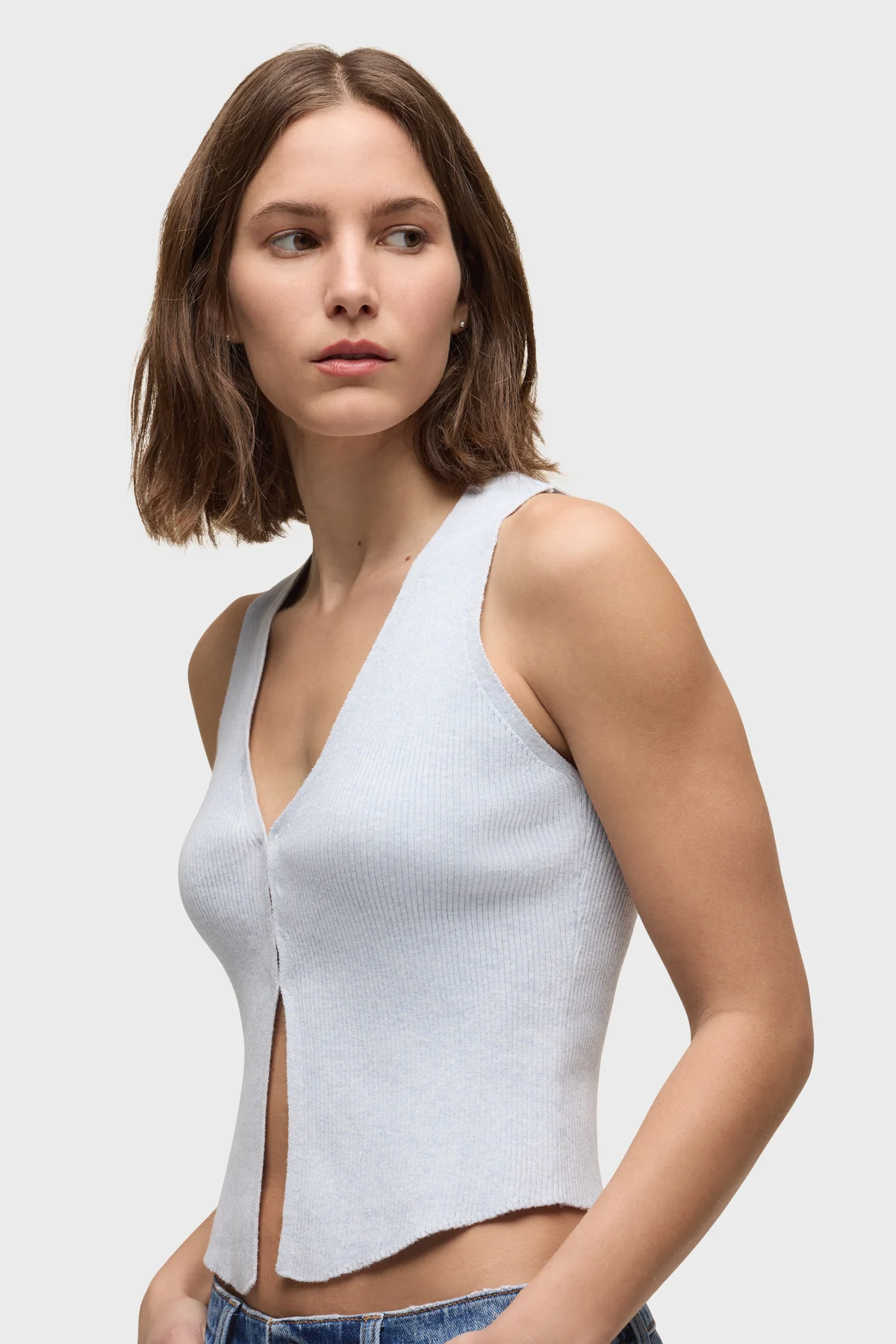 Sleeveless V-Neck Sweater - Image 4