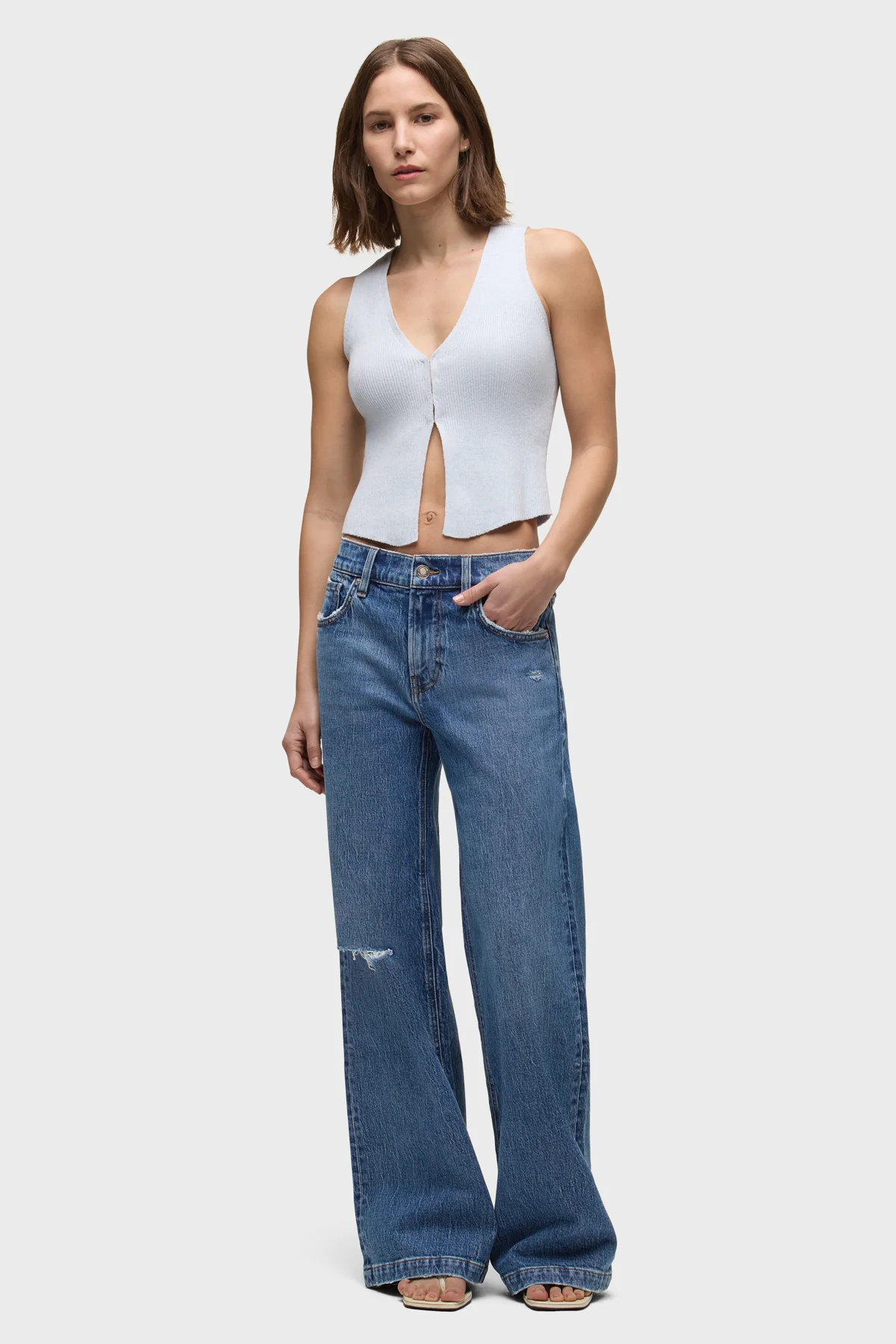 Sleeveless V-Neck Sweater - Image 5