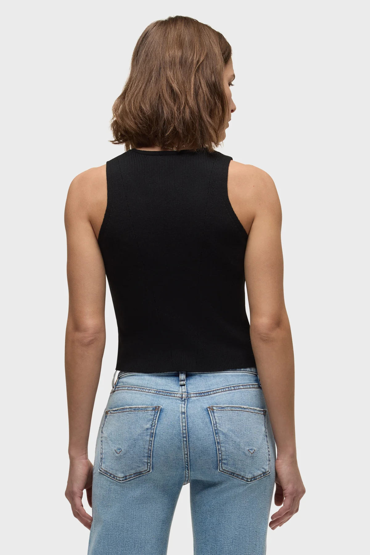 Sleeveless V-Neck Sweater - Image 3