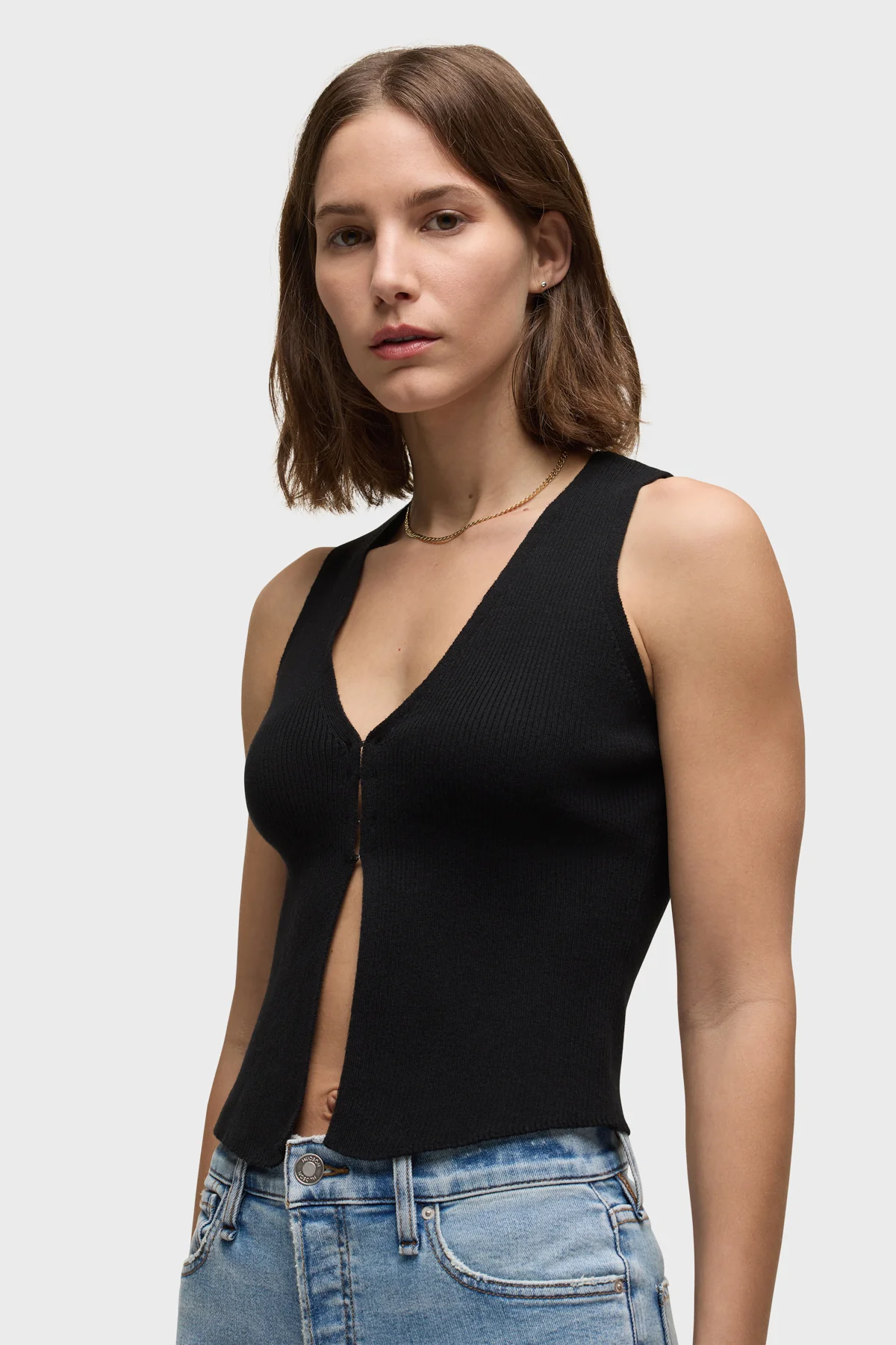 Sleeveless V-Neck Sweater - Image 4