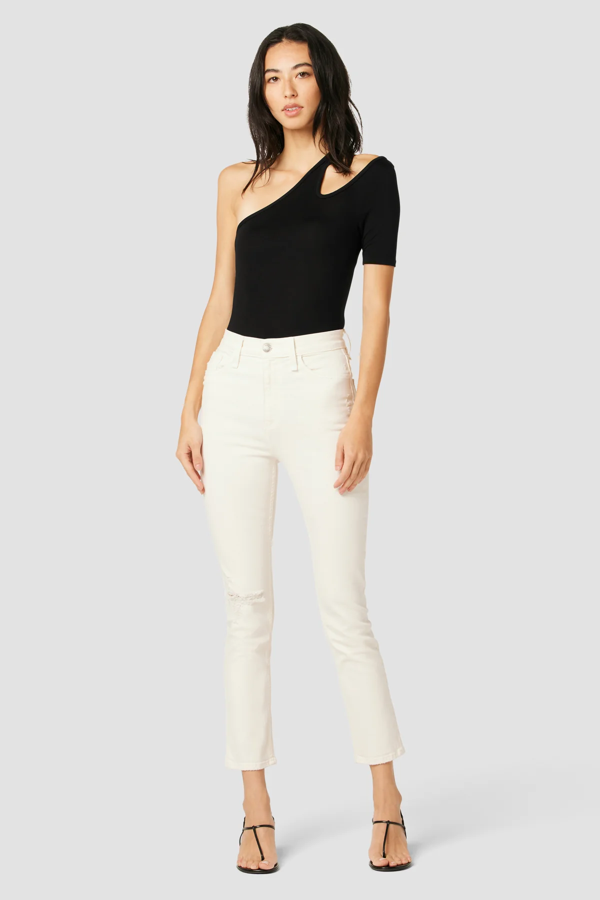 Short Sleeve Asymmetrical Bodysuit - Image 5