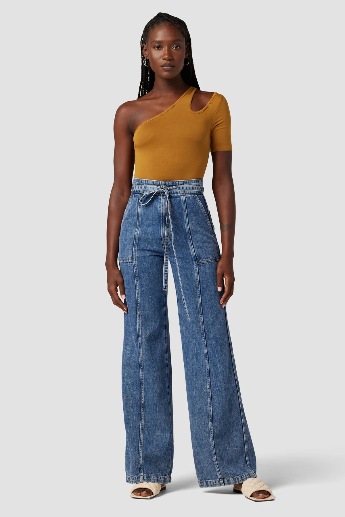 Short Sleeve Asymmetrical Bodysuit - Image 6