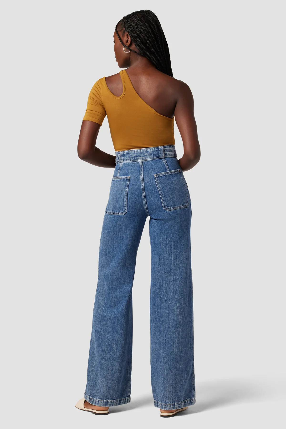 Short Sleeve Asymmetrical Bodysuit - Image 7
