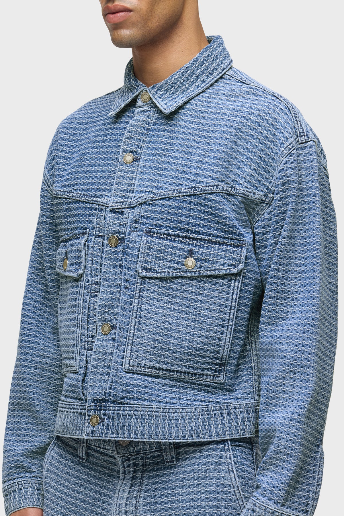 Jacquard Trucker Jacket - Image 4